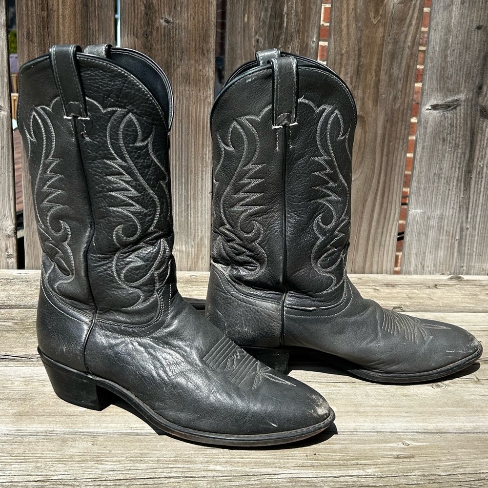 Vintage Laredo charcoal Cowboy Boots MADE IN USA sz 10/43